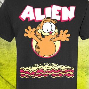 Garfield T-Shirt “Alien” Lasagna Tee | Funny Cartoon Graphic Tee